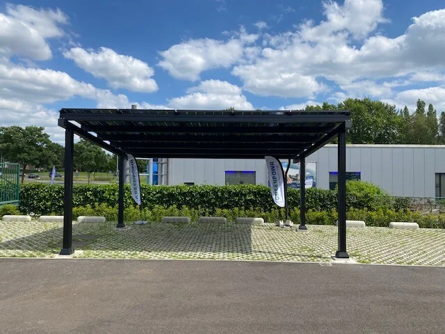 Greenport zonnepanelen carport bovenaanzicht